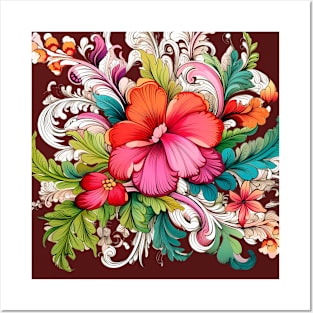 Decorative Floral Ornaments Posters and Art